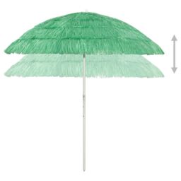Berkfield Home Hawaii Beach Umbrella Green 240 cm - thumbnail 3