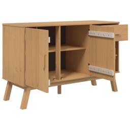 Berkfield Home Sideboard OLDEN Brown 114x43x73.5 cm Solid Wood Pine in Tan - thumbnail 7