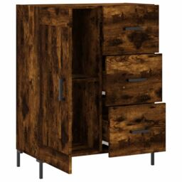 Berkfield Home Sideboard Smoked Oak 69.5x34x90 cm Engineered Wood in Brown - thumbnail 6