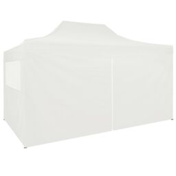 Berkfield Home Foldable Party Tent with 4 Sidewalls 3x4.5 m White - thumbnail 3
