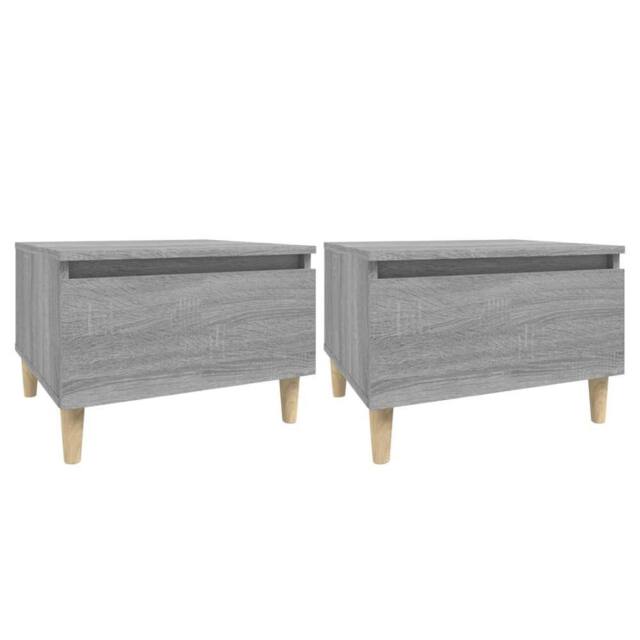 Berkfield Home Side Tables 2 pcs Grey Sonoma 50x46x35 cm Engineered Wood - Size: 50 x 46 x 35 cm - image 1