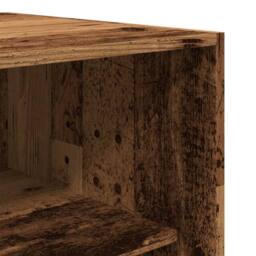 Berkfield Home Wardrobe Old Wood 100x50x200 cm Engineered Wood in Brown - Size: 100 x 50 x 200 cm - thumbnail 7