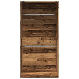 Berkfield Home Wardrobe Old Wood 100x50x200 cm Engineered Wood in Brown - Size: 100 x 50 x 200 cm - thumbnail 4
