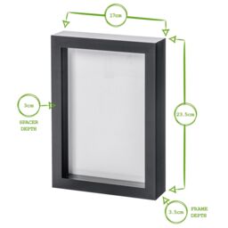 "Nicola Spring 3D Box Photo Frames - A5 (6 x 8"") - Pack of 5 in Dark Brown" - thumbnail 7