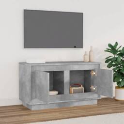 Berkfield Home TV Cabinet Concrete Grey 80x35x45 cm Engineered Wood - Size: 80 x 35 x 45 cm - thumbnail 3