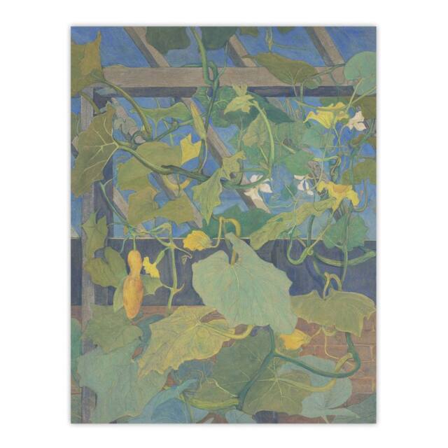 "Artery8 Greenhouse Ornamental Gourds Vintage Wall Art Print van Hoytema in Green - Size: W18"" x H24""" - image 1