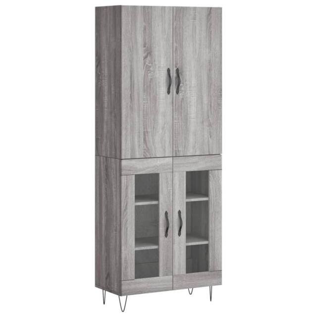 Berkfield Home Highboard Grey Sonoma 69.5x34x180 cm Engineered Wood - image 1