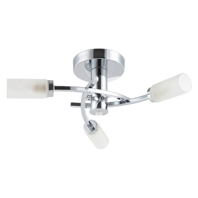 Happy Homewares Modern Sensor Bathroom Ceiling Light Fixture with Multi Functions in Silver - image 1