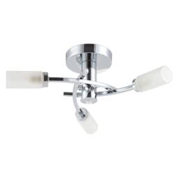 Happy Homewares Modern Sensor Bathroom Ceiling Light Fixture with Multi Functions in Silver - thumbnail 1