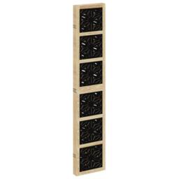 Berkfield Home Room Divider 5 Panels Brown & Black Solid Wood Paulownia - thumbnail 5