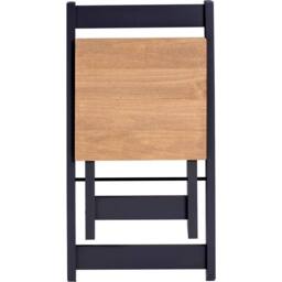 Seconique Santos Folding Chair (Box of 2) Navy Blue/Distressed Waxed Pine - thumbnail 3