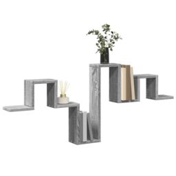 Berkfield Home Wall Shelf Grey Sonoma 104.5x10x43 cm Engineered Wood - thumbnail 4