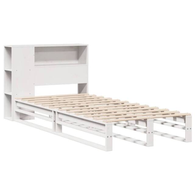 Berkfield Home Decorative Bookcase Bed without Mattress White 75x190 cm Small Si - Size: Small Single - image 1