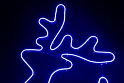 Shatchi Walking Reindeer Neon Effect Rope Light Silhouette Double Side 90 Blue LEDs Christmas Outdoor - thumbnail 4