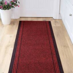 Kukoon 3ft - 39ft Long Red Hallway Runner Rug Stair Carpet Mat - Size: 66 cm x 91 cm - thumbnail 4