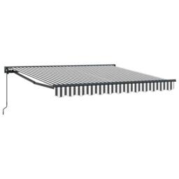 Berkfield Home Retractable Awning Manual Anthracite & White 300x250 cm - thumbnail 3