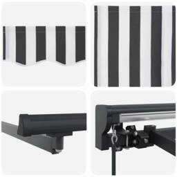 Berkfield Home Retractable Awning Manual Anthracite & White 300x250 cm - thumbnail 8