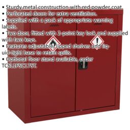 Loops Agrochemical Substance Cabinet - 900 x 460 x 900mm - 2 Door - 2-Point Key Lock - thumbnail 2