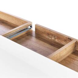 Wyld and Coco 2-in-1 Sideboard and Desk White with Light Wood Veneer - thumbnail 9