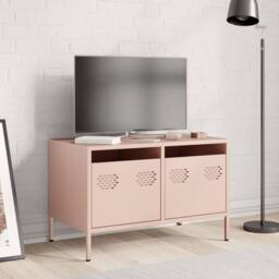 Berkfield Home TV Cabinet Pink 68x39x43.5 cm Cold-rolled Steel - thumbnail 3
