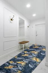 RugsX Anti-Slip Lotus Runner in Grey - Size: 60 cm x 250 cm - thumbnail 3