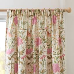 Voyage Maison Delamere Fully Lined 100% Cotton Pencil Pleat Curtain Pair - Size: 117 cm width x 183 cm drop - thumbnail 3
