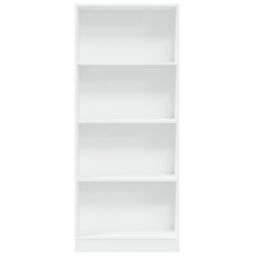 Berkfield Home Bookcase White 60x24x143 cm Engineered Wood - Size: 60 x 24 x 143 cm - thumbnail 4