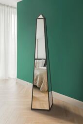 MirrorOutlet Black Metal Edged Mirrored Ornament (150CM X 30CM X 30CM) - Size: 1 Pack - thumbnail 1