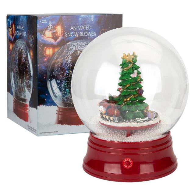 VFM e-Store Christmas Snow Globe Light Up Blower 31cm x 25cm Train X 1 in White - Size: 31 cm x 25 cm - image 1