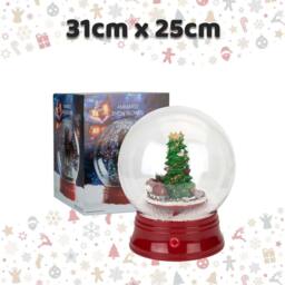 VFM e-Store Christmas Snow Globe Light Up Blower 31cm x 25cm Train X 1 in White - Size: 31 cm x 25 cm - thumbnail 2