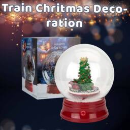 VFM e-Store Christmas Snow Globe Light Up Blower 31cm x 25cm Train X 1 in White - Size: 31 cm x 25 cm - thumbnail 3