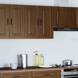 Berkfield Home Kitchen Wall Cabinet Porto Brown Oak Engineered Wood - thumbnail 3