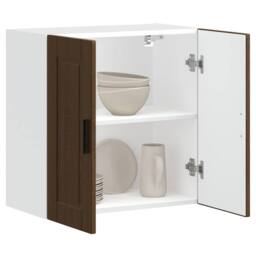 Berkfield Home Kitchen Wall Cabinet Porto Brown Oak Engineered Wood - thumbnail 4