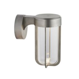 Netlighting 'BENEVENTO' Non Dimmable Contemporary Outdoor LED Glass Wall Lamp in Silver