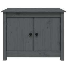 Berkfield Home Beautiful Coffee Table Grey 71x49x55 cm Solid Wood Pine - Size: 71 x 49 x 55 cm - thumbnail 6