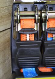 Samuel Alexander 4 Pack of 1 Inch x 15 ft Heavy Duty Orange Ratchet Strap Set with S Hooks DIY - thumbnail 3