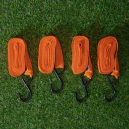 Samuel Alexander 4 Pack of 1 Inch x 15 ft Heavy Duty Orange Ratchet Strap Set with S Hooks DIY - thumbnail 6