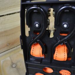 Samuel Alexander 4 Pack of 1 Inch x 15 ft Heavy Duty Orange Ratchet Strap Set with S Hooks DIY - thumbnail 4