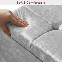 Kelvenix Storage Ottoman Seat Stool Bench in Grey - Size: 0.6m2 - thumbnail 4