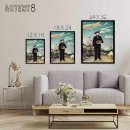 "Artery8 Myself Portrait Landscape Rousseau Black Framed Canvas Wall Art Print - Size: W12"" x H16""" - thumbnail 4