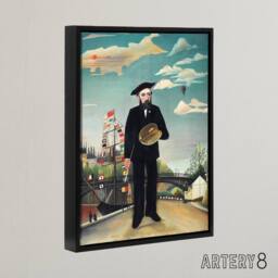 "Artery8 Myself Portrait Landscape Rousseau Black Framed Canvas Wall Art Print - Size: W12"" x H16""" - thumbnail 2