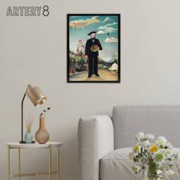 "Artery8 Myself Portrait Landscape Rousseau Black Framed Canvas Wall Art Print - Size: W12"" x H16""" - thumbnail 3