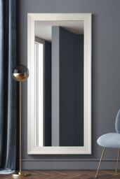 MirrorOutlet New Modern Bright White layered Wall Mirror 5ft6X2ft6 1672mmX756mm - Size: 1 Pack - thumbnail 1