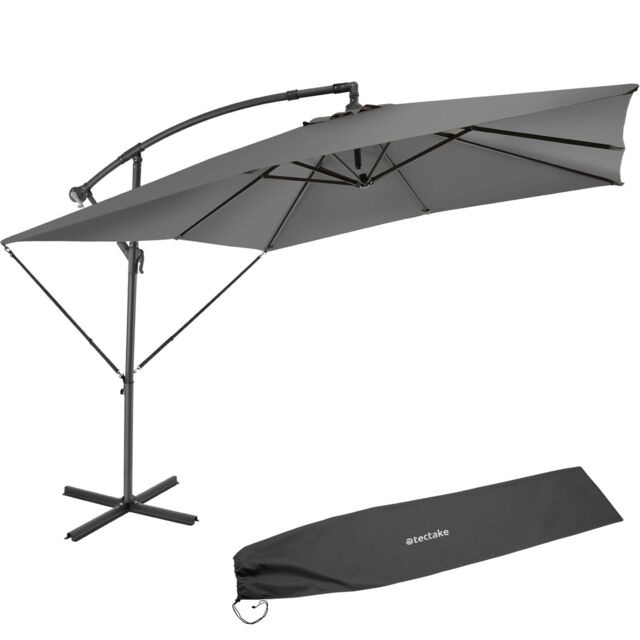 tectake Parasol Apollo in Light Grey - Size: Large - image 1