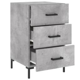 Berkfield Home Bedside Cabinet Concrete Grey 40x40x66 cm Engineered Wood - Size: 40 x 40 x 66 cm - thumbnail 7