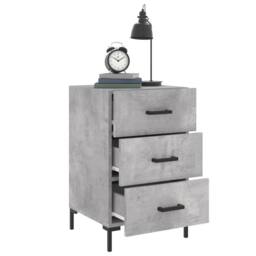 Berkfield Home Bedside Cabinet Concrete Grey 40x40x66 cm Engineered Wood - Size: 40 x 40 x 66 cm - thumbnail 4