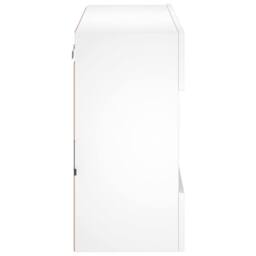 Berkfield Home TV Wall Cabinet with LED Lights White 78.5x30x60.5 cm - thumbnail 9