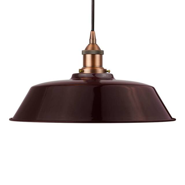 SE Home Burgundy Red Chancery Pendant Light - Matt Antique Copper - image 1