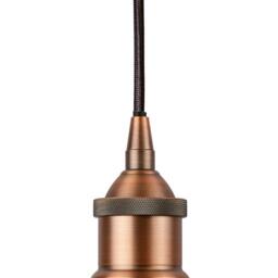 SE Home Burgundy Red Chancery Pendant Light - Matt Antique Copper - thumbnail 3
