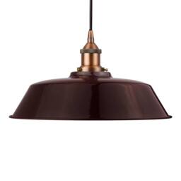 SE Home Burgundy Red Chancery Pendant Light - Matt Antique Copper - thumbnail 1